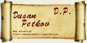 Dušan Petkov vizit kartica
